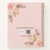 Rose Pampas Notizblock (Rückseite)