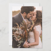 Rose Pampas Terracotta Boho Foto Wedding Save The Date (Rückseite)