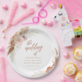 Rose Pampas Terracotta Boho Wedding Pappteller (Party)