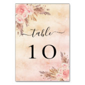 Rose Pampas Tischnummer (Rückseite)