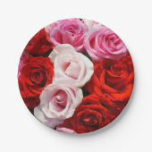 Rose Papier Teller (Vorderseite)