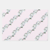 Rose Papierblätter Geschenkpapier Set (Vorderseite 3)