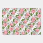 Rose Papierblätter Geschenkpapier Set (Vorderseite 2)