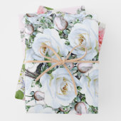 Rose Papierblätter Geschenkpapier Set (Beispiel)