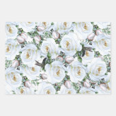 Rose Papierblätter Geschenkpapier Set (Vorderseite)