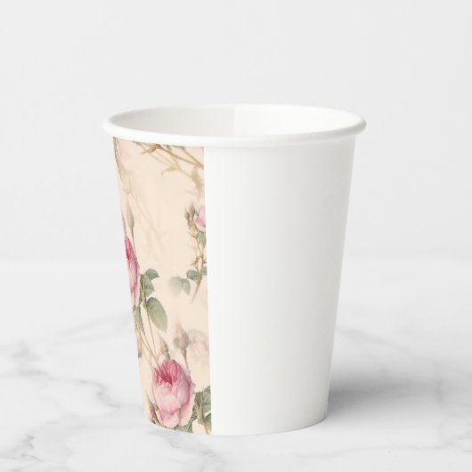 Rose Pappbecher (Links)
