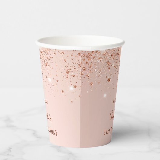 Rose Pappbecher (Rechts)