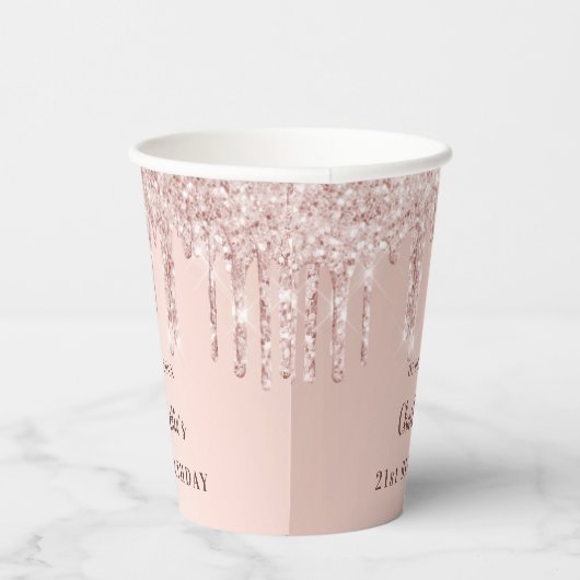 Rose Pappbecher (Rechts)