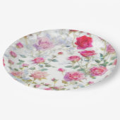 Rose Pappteller (Schrägansicht)