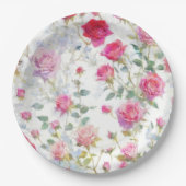 Rose Pappteller (Vorderseite)