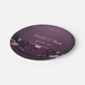 Rose Pappteller (Schrägansicht)