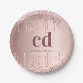 Rose Pappteller (Vorderseite)