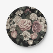 Rose Pappteller (Vorderseite)