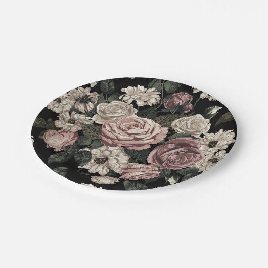 Rose Pappteller (Schrägansicht)