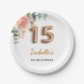 Rose Pappteller (Vorderseite)