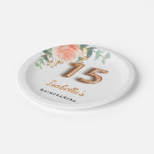 Rose Pappteller (Schrägansicht)