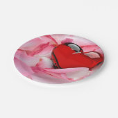 Rose Pappteller (Schrägansicht)