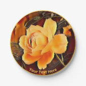 Rose Pappteller (Vorderseite)