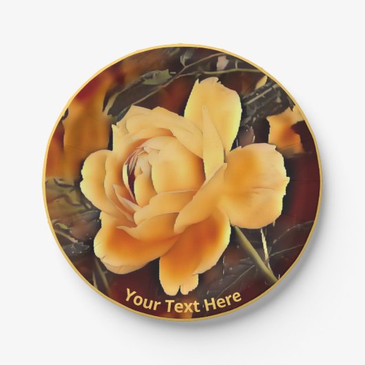 Rose Pappteller (Vorderseite)