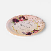 Rose Pappteller (Schrägansicht)