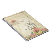 Rose Paris Chandelier Eleganter Skriptname Notizblock (Rechte Seite)