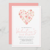 Rose Party Einladung des Valentinstag (Vorne/Hinten)