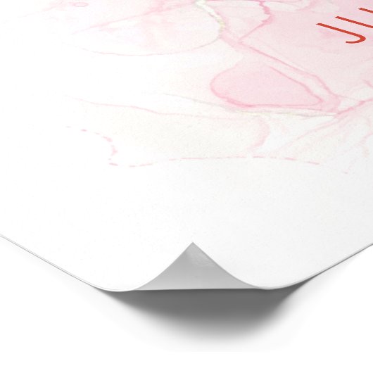 Rose Party für die Altersversorgung Begrüßungszeic Poster (Ecke)