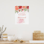 Rose Party für die Altersversorgung Begrüßungszeic Poster (Küche)