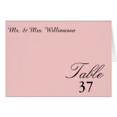Rose Pastel Hochzeitstichtafeln (Vorderseite (Horizontal))