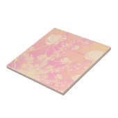 Rose Pastel Pink Fraktal Blume Fliese (Seite)
