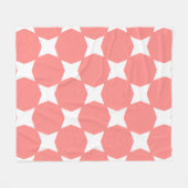 Rose Pastell & White Star Design Fleecedecke (Vorderseite (Horizontal))
