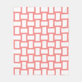 Rose Pastell & White Weave Design Fleecedecke