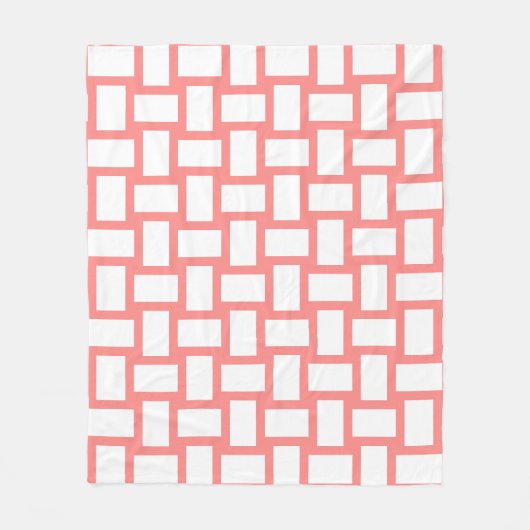 Rose Pastell & White Weave Design Fleecedecke (Vorderseite)