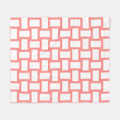 Rose Pastell & White Weave Design Fleecedecke (Vorderseite (Horizontal))