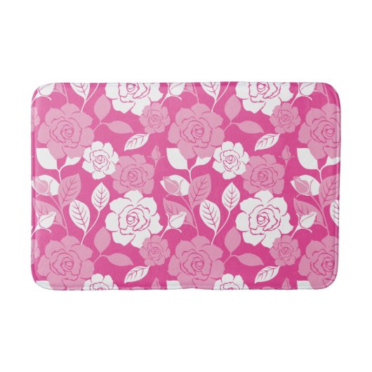 ROSE PATTERN (PINK) BADEMATTE (Vorderseite)