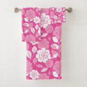 ROSE PATTERN (PINK) BADHANDTUCH SET (Insitu)