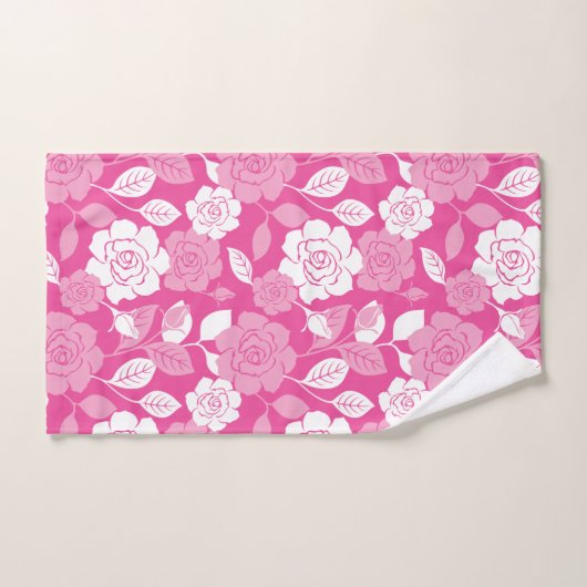 ROSE PATTERN (PINK) BADHANDTUCH SET (Handtuch)