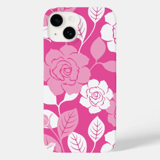 ROSE PATTERN (PINK) Case-Mate iPhone HÜLLE (Rückseite)