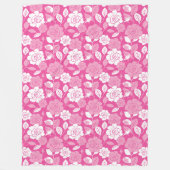 ROSE PATTERN (PINK) FLEECEDECKE (Vorderseite)