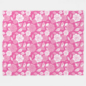 ROSE PATTERN (PINK) FLEECEDECKE (Vorderseite (Horizontal))