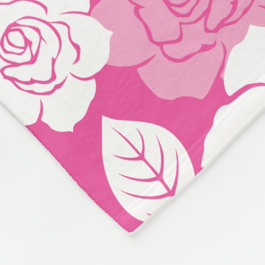 ROSE PATTERN (PINK) FLEECEDECKE (Ecke)