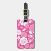 ROSE PATTERN (PINK) GEPÄCKANHÄNGER (Vorderseite vertikal)