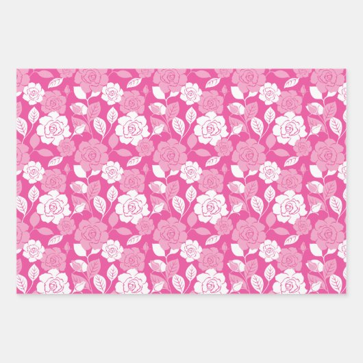 ROSE PATTERN (PINK) GESCHENKPAPIER SET (Vorderseite 3)