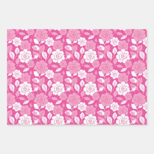 ROSE PATTERN (PINK) GESCHENKPAPIER SET (Vorderseite 2)