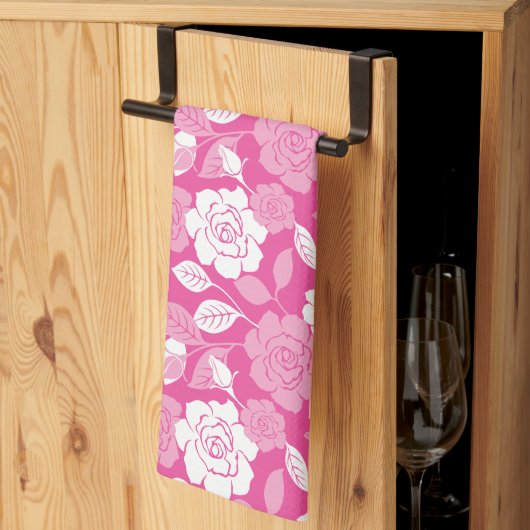 ROSE PATTERN (PINK) GESCHIRRTUCH (Drittel gefaltet)