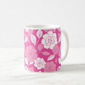 ROSE PATTERN (PINK) KAFFEETASSE (VorderseiteRechts)