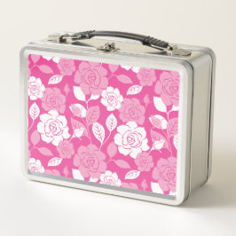 ROSE PATTERN (PINK) METALL BROTDOSE