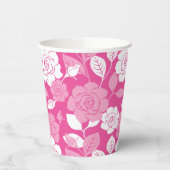 ROSE PATTERN (PINK) PAPPBECHER (Links)
