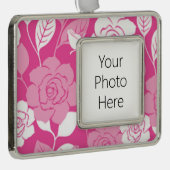 ROSE PATTERN (PINK) Rahmen-Ornament SILBER (Rechts)