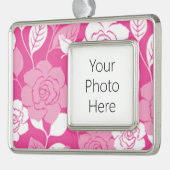 ROSE PATTERN (PINK) Rahmen-Ornament SILBER (Links)